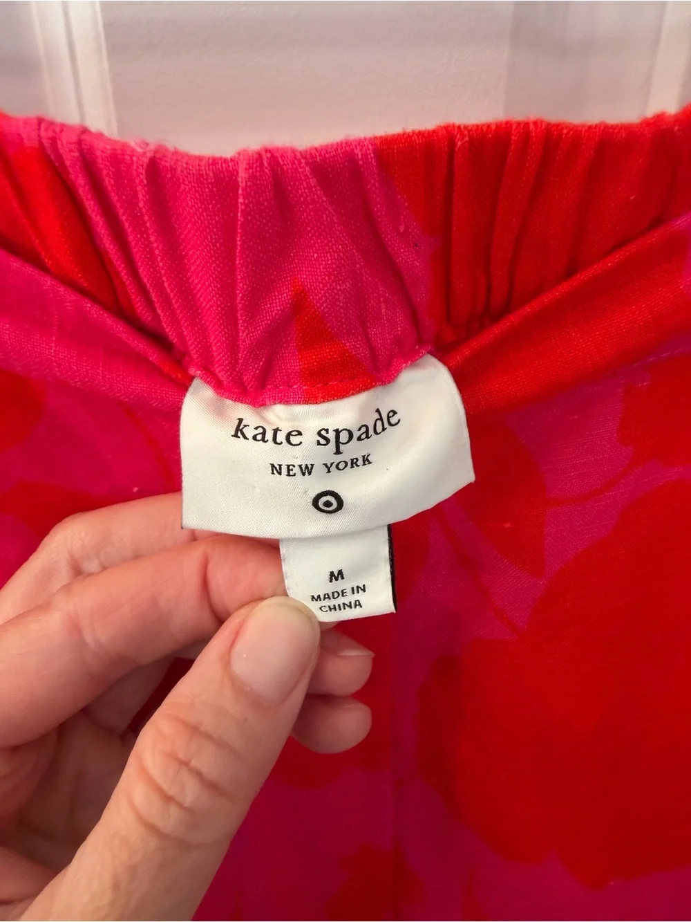 kate spade Wide-Leg Floral Knit Pants - Pink & Red